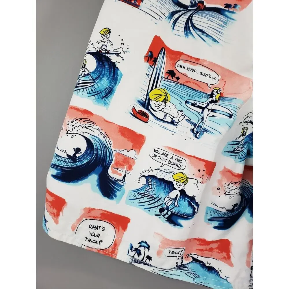 Vintage Hollister 90s y2k Boardshorts Comic Swim Board Swimtrunks‎ Shorts Trunks